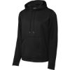 Custom Sport-Tek Sport-Wick Fleece Hooded Pullover. Black