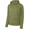 Custom Sport-Tek Sport-Wick Fleece Hooded Pullover. Olive Drab Green