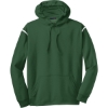 Custom Sport-Tek Tech Fleece Colorblock Hooded Sweatshirt. Forest Grn/Wht
