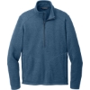 Custom Port Authority Arc Sweater Fleece 1/4-Zip Insignia Blue Heather