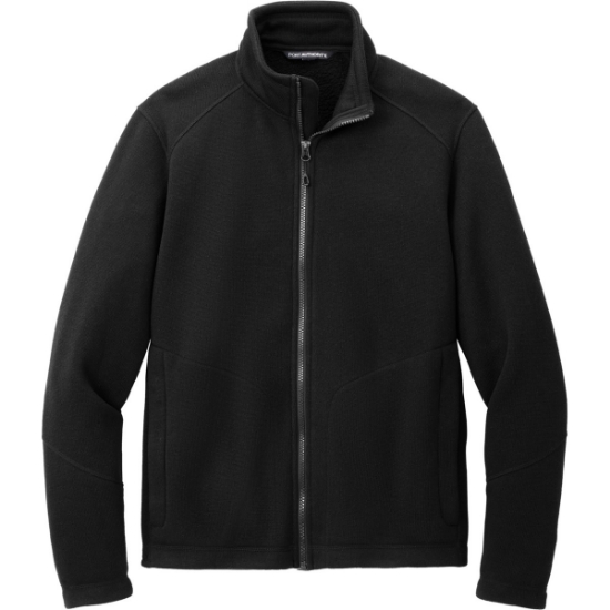 Custom Port Authority Arc Sweater Fleece Jacket Deep Black