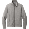 Custom Port Authority Arc Sweater Fleece Jacket Deep Smoke Heather Gray