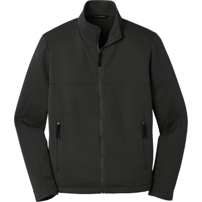 Custom Port Authority Collective Smooth Fleece Jacket. Deep Black