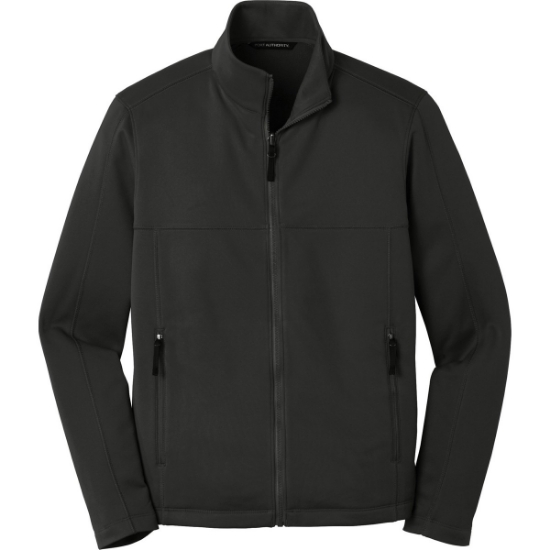 Custom Port Authority Collective Smooth Fleece Jacket. Deep Black