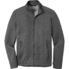 Custom Port Authority Collective Striated Fleece Jacket. Sterling Gray Heather