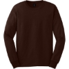 Custom Gildan - Ultra Cotton 100% US Cotton Long Sleeve T-Shirt. Dark Chocolate Brown