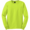 Custom Gildan - Ultra Cotton 100% US Cotton Long Sleeve T-Shirt. Safety Green