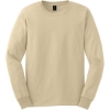 Custom Gildan - Ultra Cotton 100% US Cotton Long Sleeve T-Shirt. Sand Beige