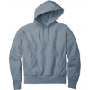 Custom Champion Reverse Weave Garment-Dyed Hooded Sweatshirt. Saltwater Blue