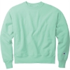 Custom Champion Reverse Weave Garment-Dyed Crewneck Sweatshirt. Pale Seafoam Green
