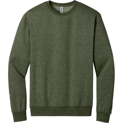 Custom Jerzees Ultimate Unisex CVC Ring Spun Crewneck Sweatshirt Military Green Heather