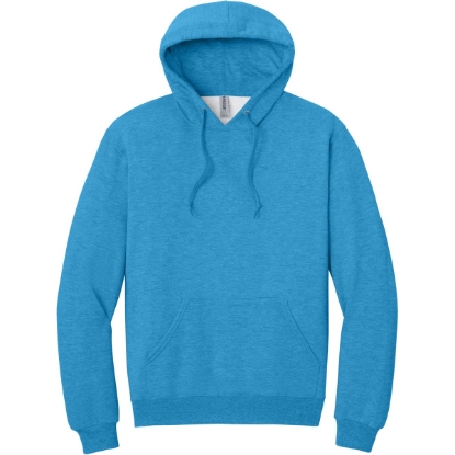 Custom Jerzees Ultimate Unisex CVC Ring Spun Hooded Sweatshirt Soul Blue Heather