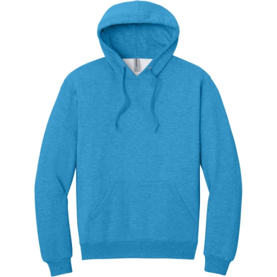 Custom Jerzees Ultimate Unisex CVC Ring Spun Hooded Sweatshirt Soul Blue Heather