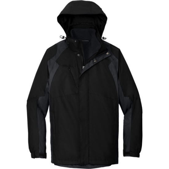 Custom Port Authority Ranger 3-in-1 Jacket. Black/Ink Grey