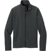 Custom Port Authority Core Soft Shell Jacket. Black Charcoal Heather