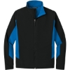 Custom Port Authority Core Colorblock Soft Shell Jacket. Black/Imperial Blue