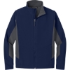 Custom Port Authority Core Colorblock Soft Shell Jacket. Dress Blue Navy/Battleship Gray