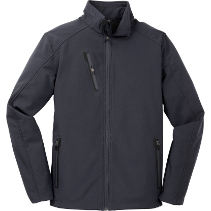Custom Port Authority Welded Soft Shell Jacket. Batlshp Grey