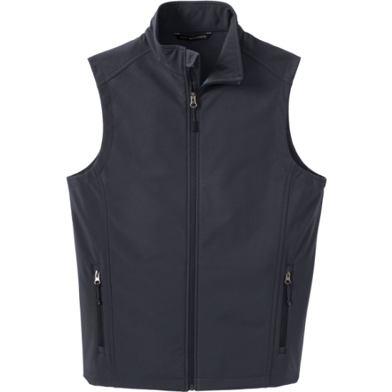 Custom Port Authority Core Soft Shell Vest. Batlshp Grey