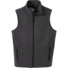 Custom Port Authority Core Soft Shell Vest. Black Charcoal Heather