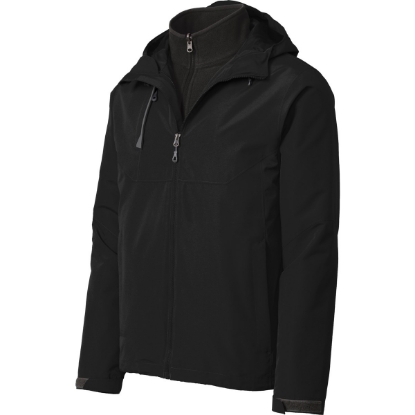 Custom Port Authority Merge 3-in-1 Jacket. Deep Black