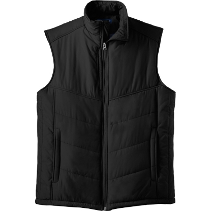 Custom Port Authority Puffy Vest. Black