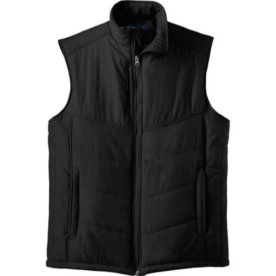 Custom Port Authority Puffy Vest. Black