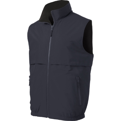 Custom Port Authority Reversible Charger Vest. Battleship Gray