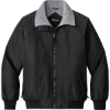 Custom Port Authority Challenger Jacket. True Black/Heather Gray