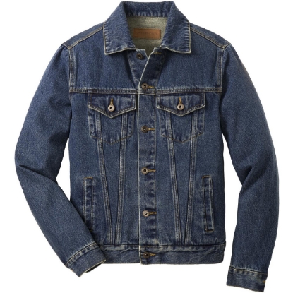 Custom Port Authority Denim Jacket. Denim Blue