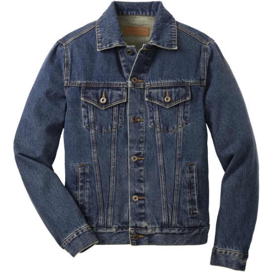 Custom Port Authority Denim Jacket. Denim Blue