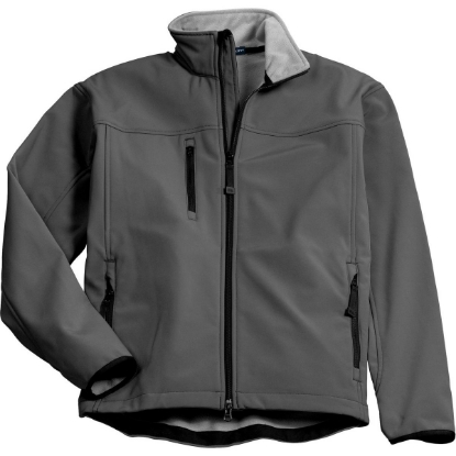 Custom Port Authority Glacier Soft Shell Jacket. Smoke Gray/Chrome Gray