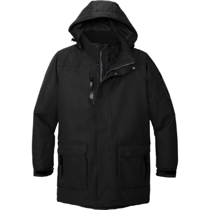 Custom Port Authority Heavyweight Parka. Black