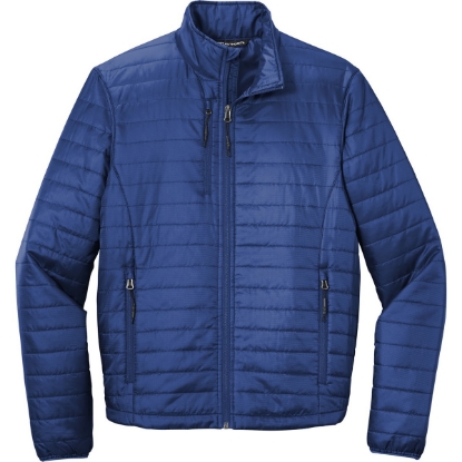 Custom Port Authority Packable Puffy Jacket Cobalt Blue