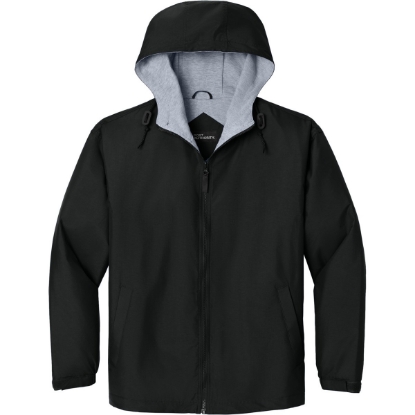 Custom Port Authority Team Jacket. Black/Light Oxford Gray