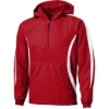 Custom Sport-Tek Colorblock Raglan Anorak. True Red/White