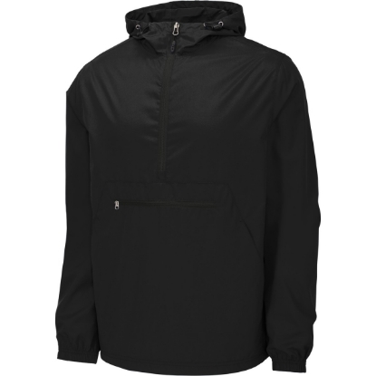 Custom Sport-Tek Packable Anorak. Black