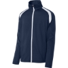 Custom Sport-Tek Tricot Track Jacket. True Navy Blue/White