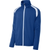 Custom Sport-Tek Tricot Track Jacket. True Royal Blue/White