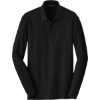 Custom Port Authority Long Sleeve Core Classic Pique Polo. Deep Black
