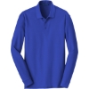 Custom Port Authority Long Sleeve Core Classic Pique Polo. True Royal Blue