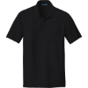 Custom Port Authority Core Classic Pique Pocket Polo. Deep Black