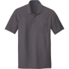 Custom Port Authority Core Classic Pique Pocket Polo. Graphite Gray