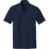 Custom Port Authority Core Classic Pique Pocket Polo. River Blue Navy