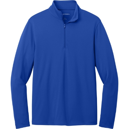 Custom Port Authority Dry Zone UV Micro-Mesh 1/4-Zip True Royal Blue