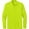 Custom Port Authority Wearever Signature Pique Long Sleeve Polo Neon Yellow