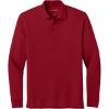 Custom Port Authority Wearever Signature Pique Long Sleeve Polo Rich Red