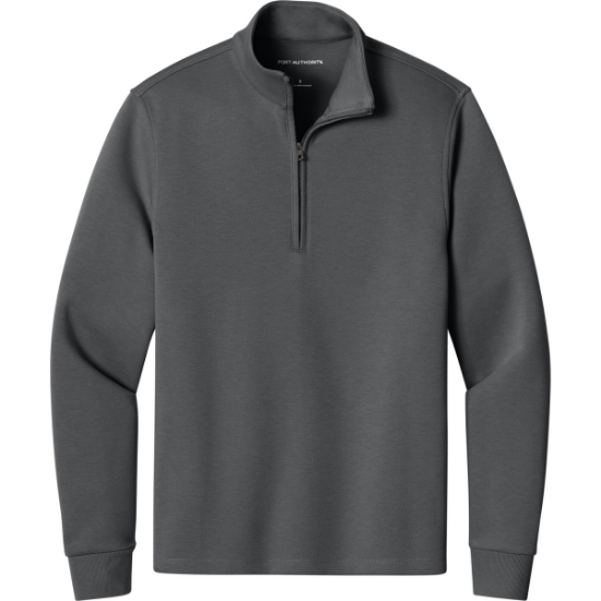 Custom Port Authority Wearever Signature Double Pique 1/4-Zip StormGrey