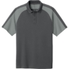 Custom Port Authority Wearever Performance Pique Colorblock Polo Storm Green/Gusty Gray
