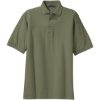 Custom Port Authority Heavyweight Cotton Pique Polo. Faded Olive Green